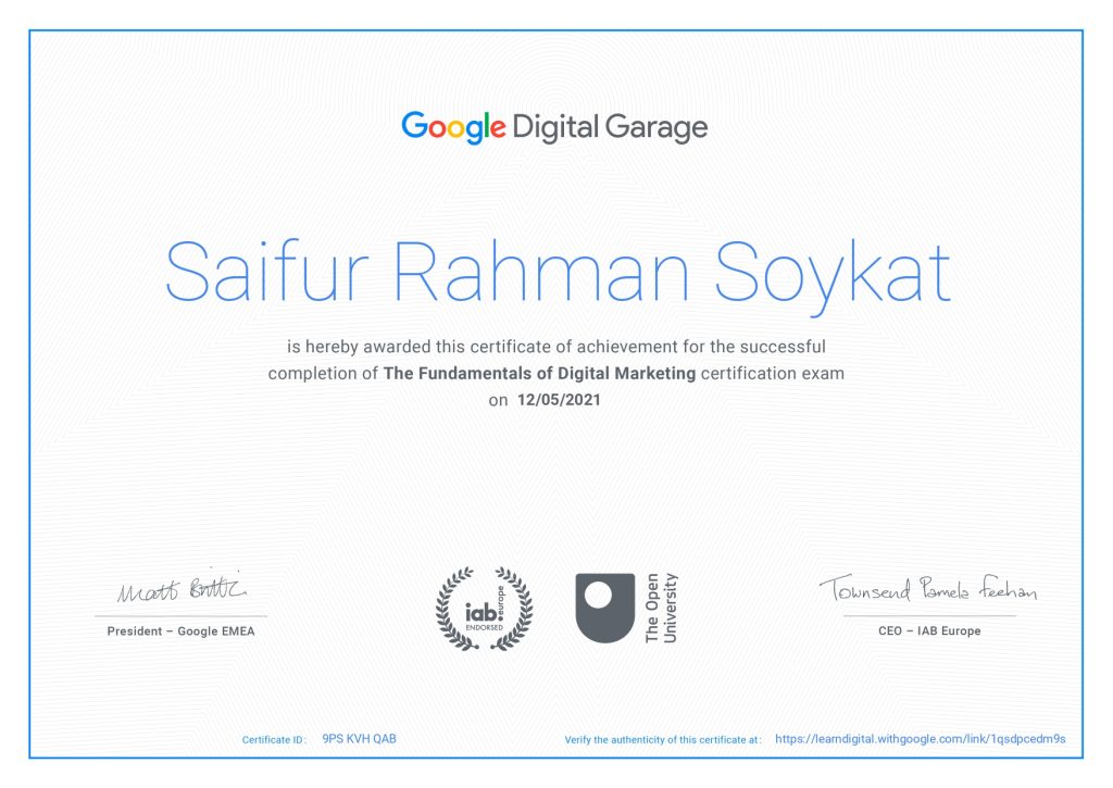 The Fundamentals of Digital Marketing from google digital gardge